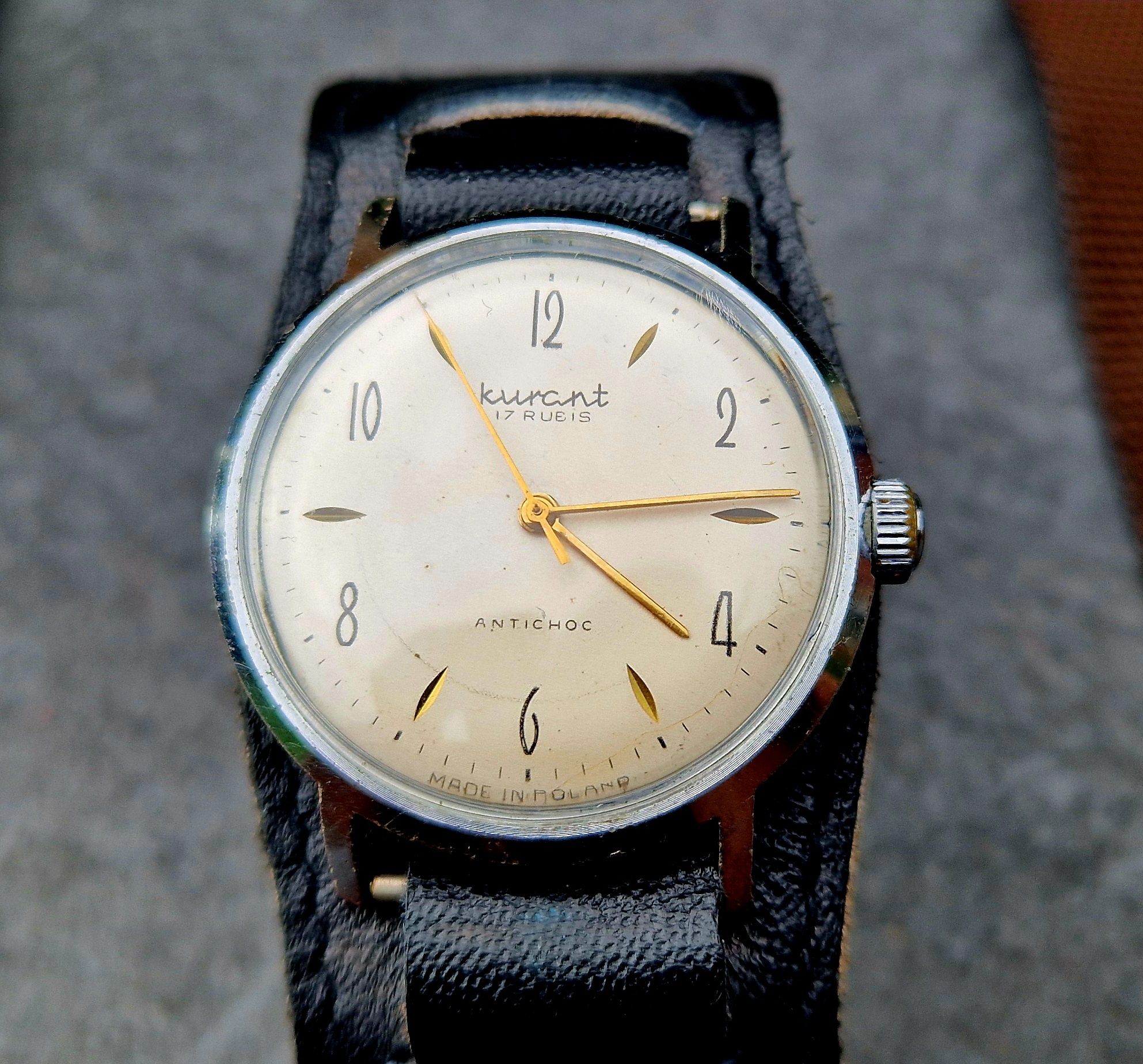 KURANT 17 rubis Błonie Wodoszczelny zegarek męski Vintage