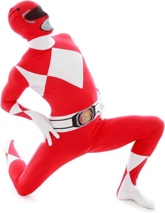 Czerwony kostium Power Rangers  dla dorosłych Rozmiar L