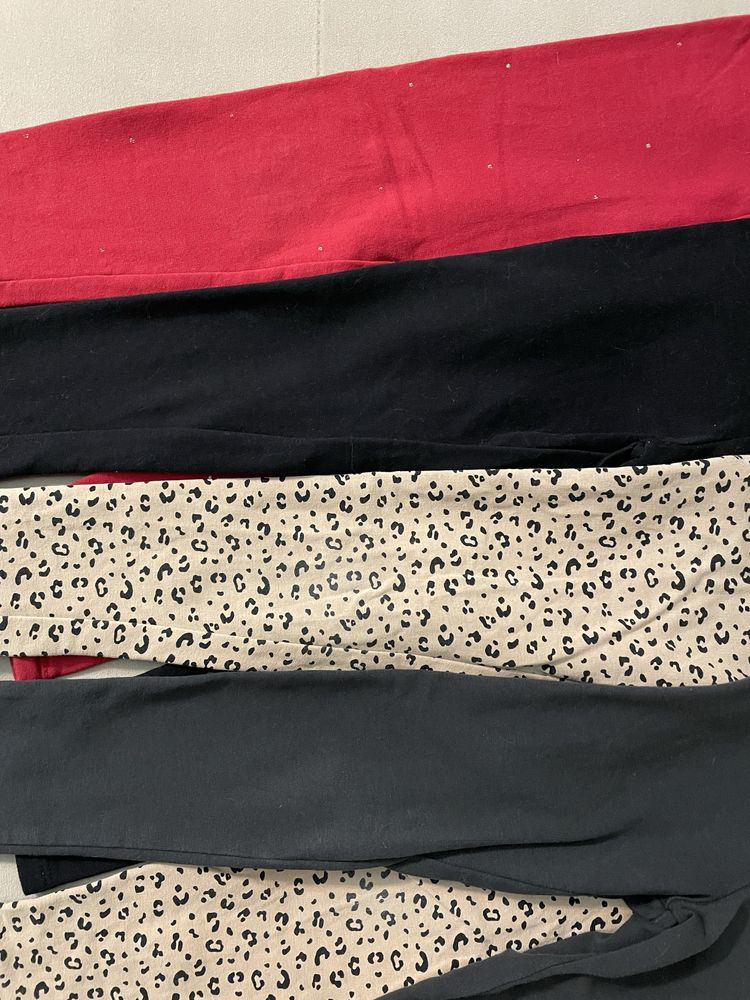 4 pak ocieplanych legginsów H&M rozmiar 98