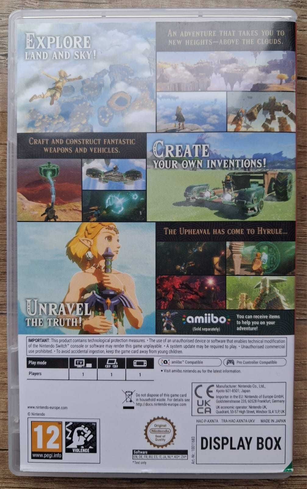 PUDEŁKO do The Legend of Zelda Tears of the Kingdom Nintendo Switch