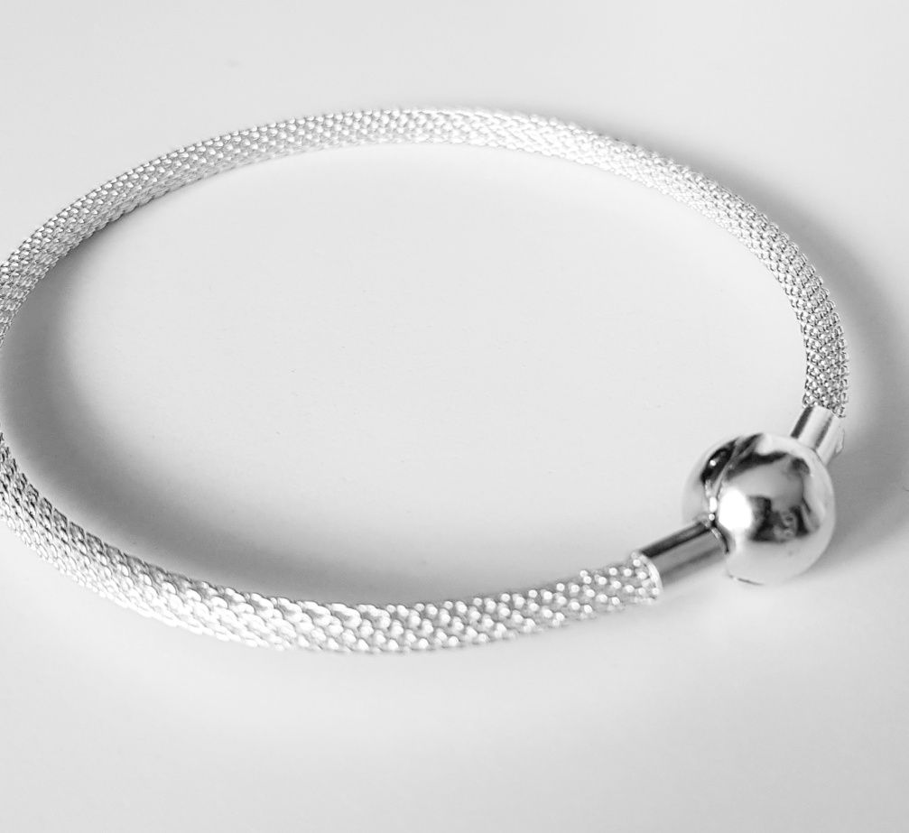 Bransoletka Pandora srebrma modułowa charmsy 20 cm