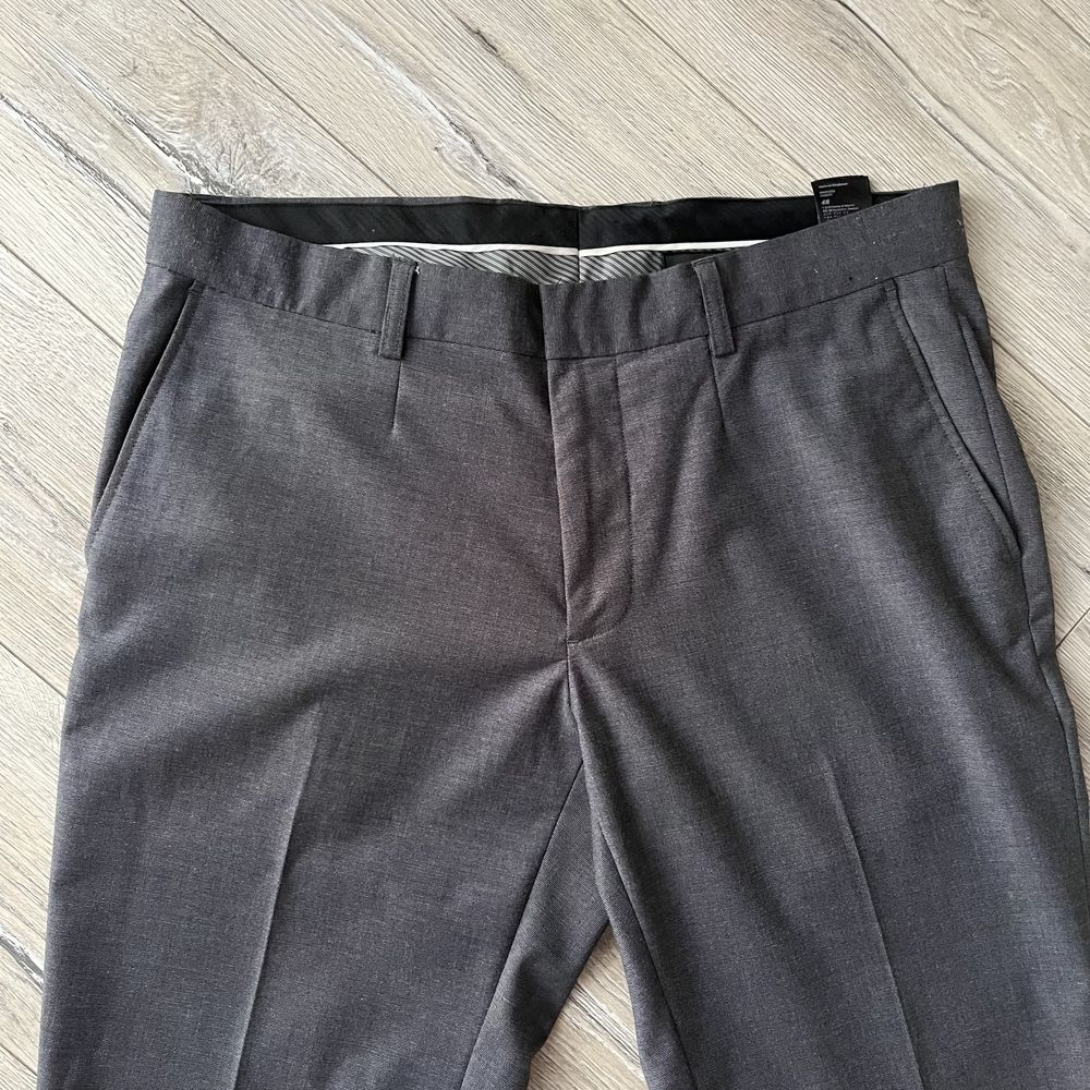 Garnitur H&M 50 M L szary marynarka spodnie regular fit eleganckie