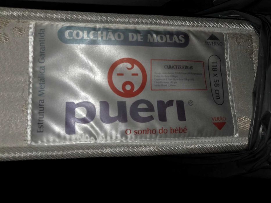 Cama/berco+colchão de molas 188×58cm