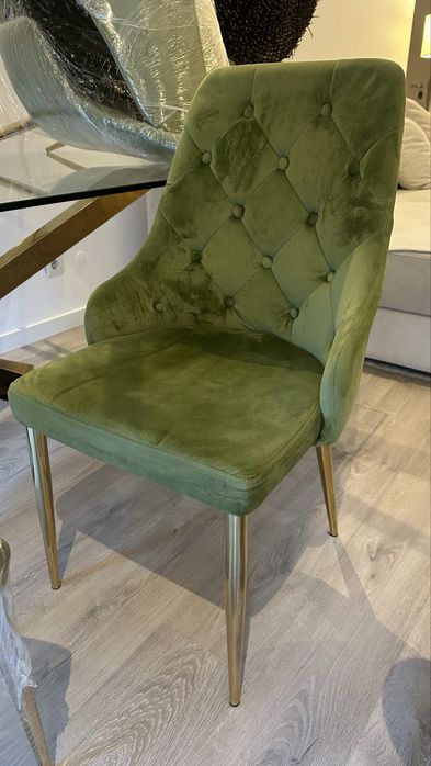 6 Cadeiras veludo verde