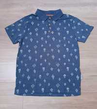 Niebieska polówka koszulka polo dla chłopca kaktusy 'Primark' 122