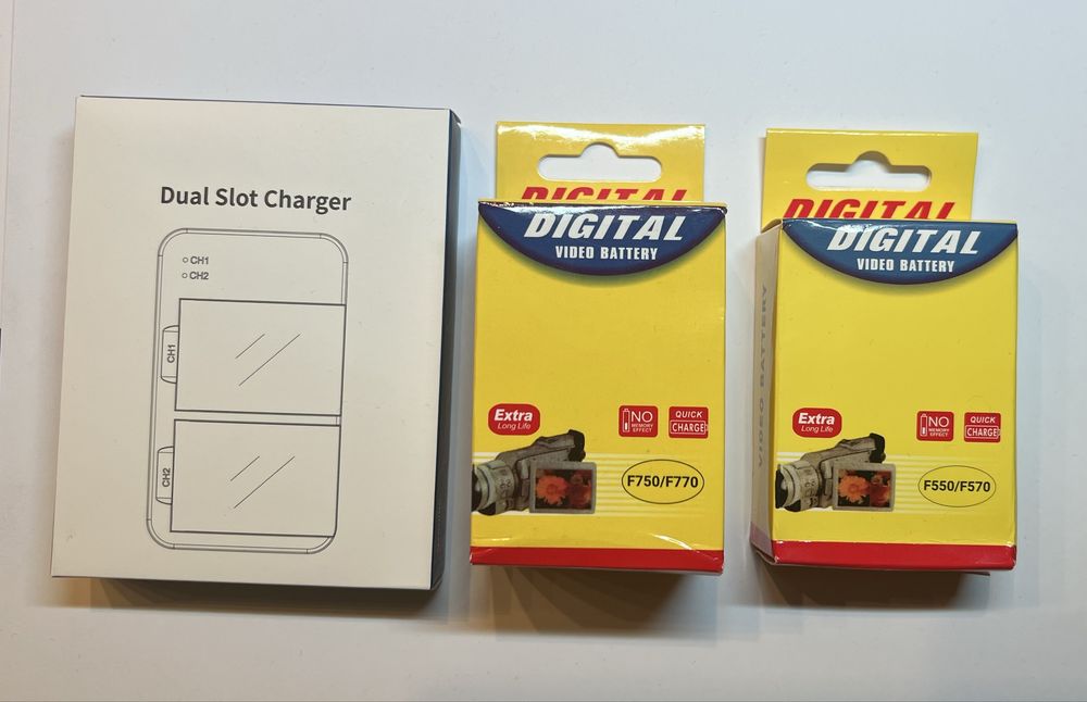 Акумулятори NP-F550/570, NP-F750/770, зарядні пристрої