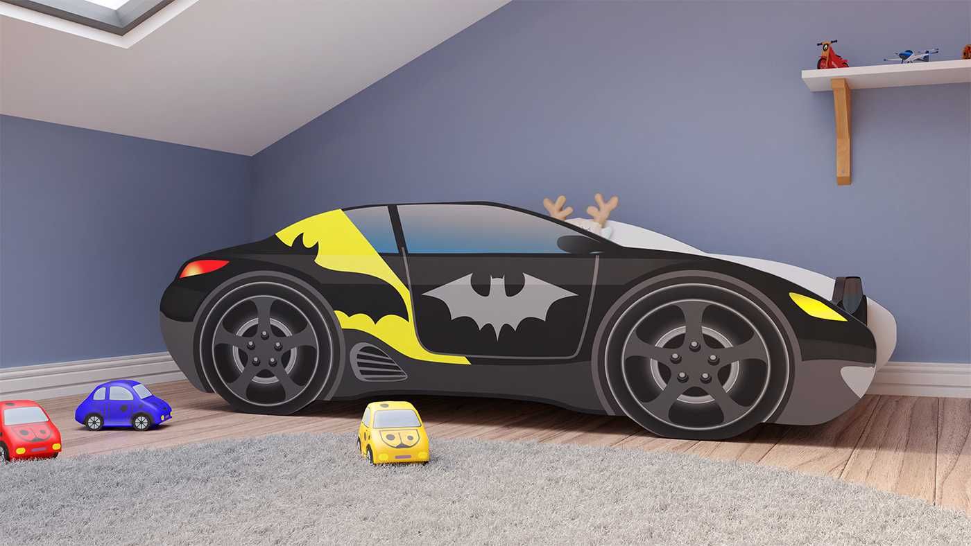 AUTO ŁÓŻKO dziecięce SAMOCHÓD Batman superman strażaka strażak 70X140