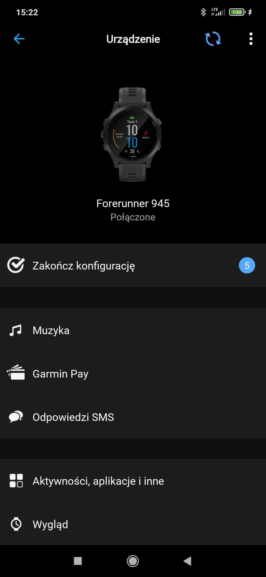 zegarek smartwatch Garmin Forerunner 945 biegacz