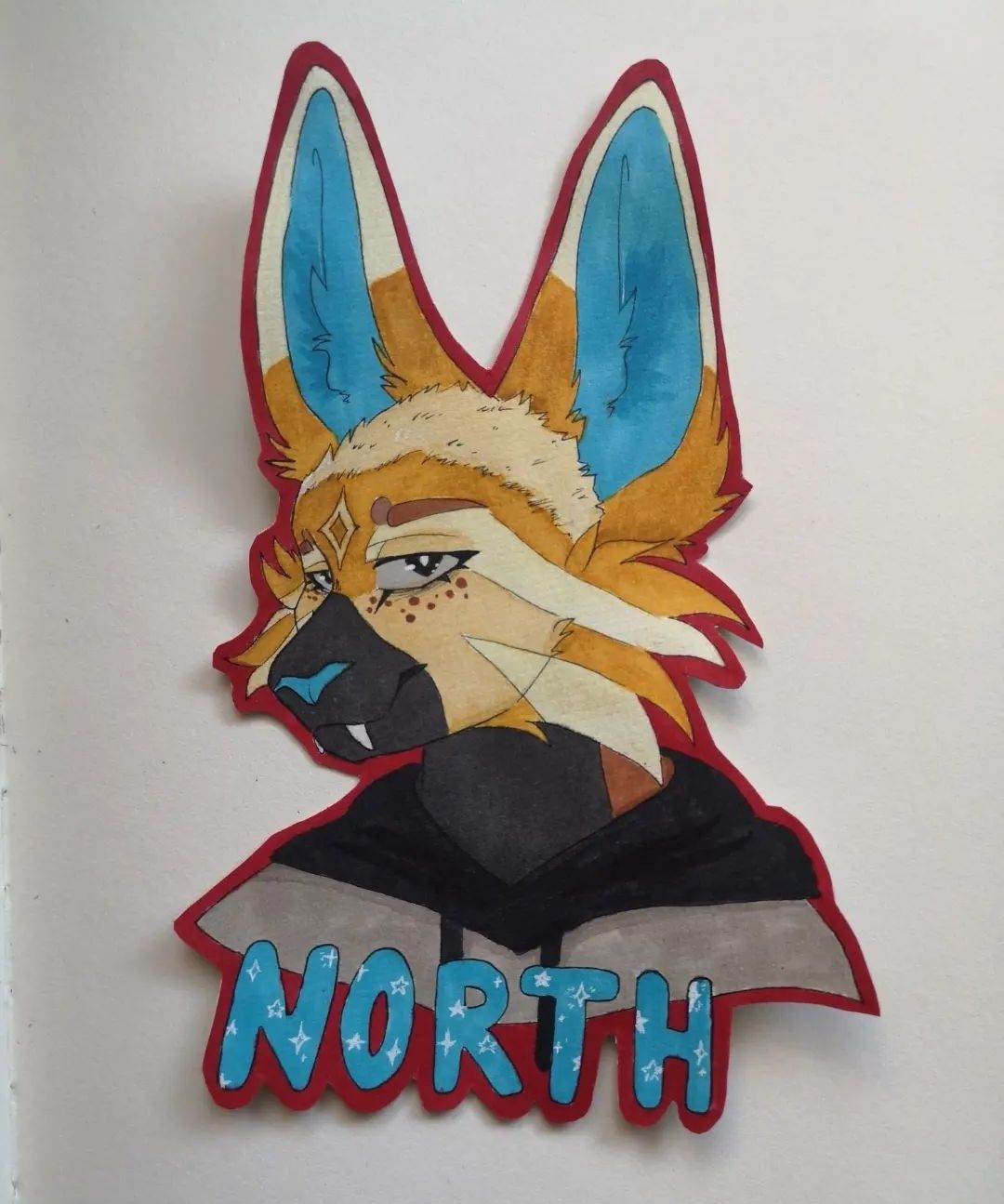 Komisze - badge furry fursuit