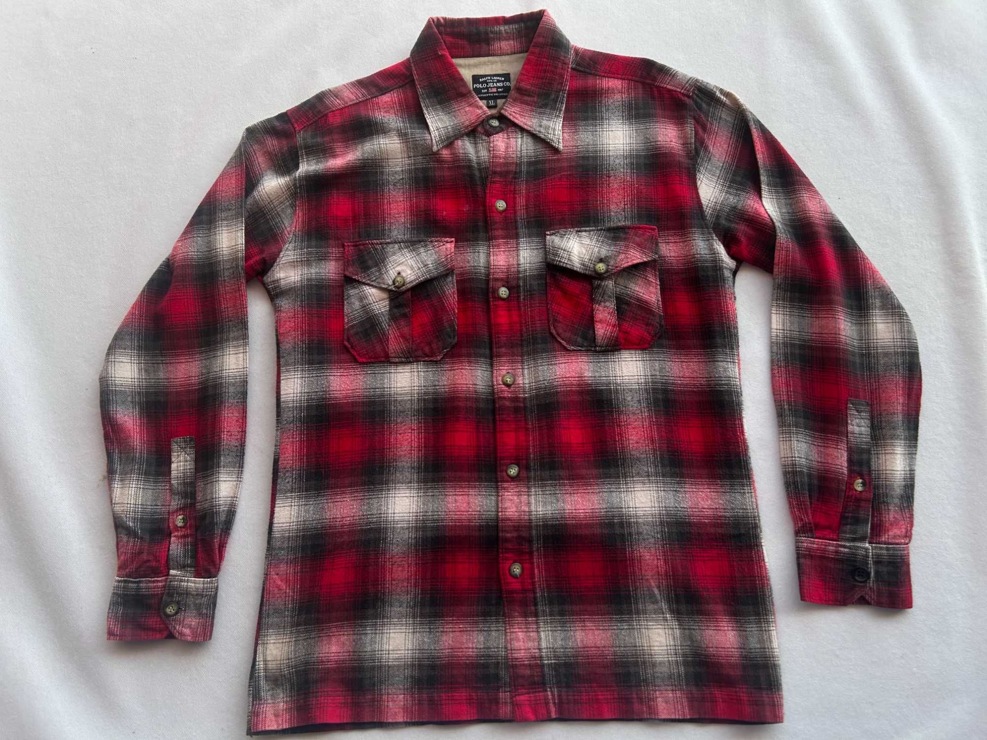 Ralph Lauren _ Flanelowa koszula w kratę XL _ 100% bawełna