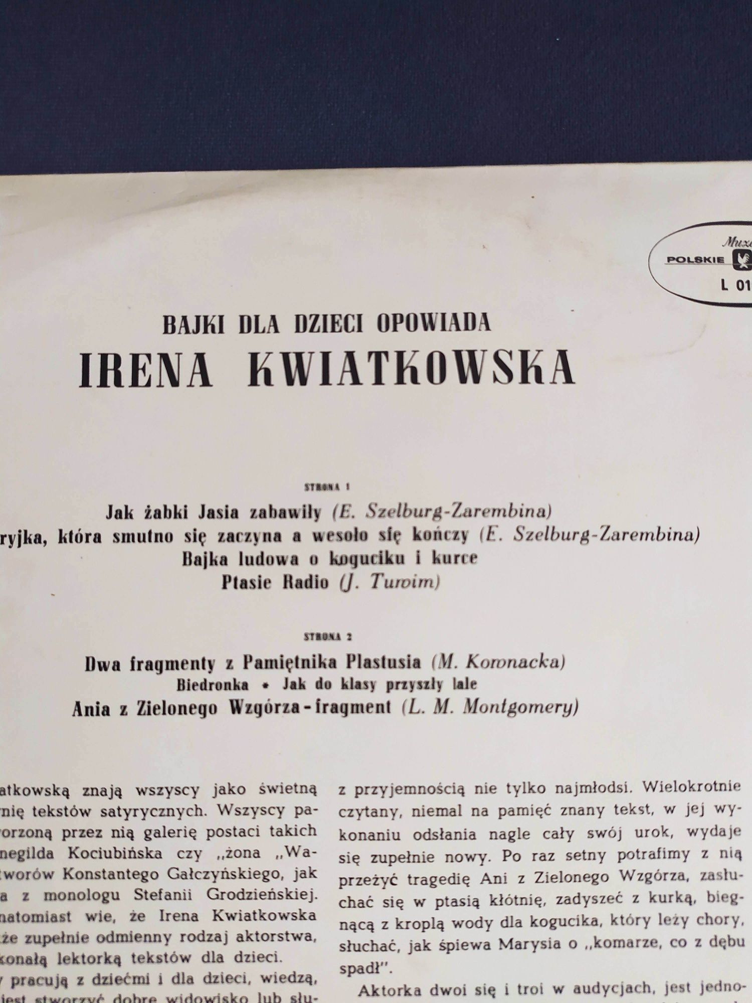 O krasnoludkach i sierotce Marysi i Bajki dla dzieci - płyty winylowe