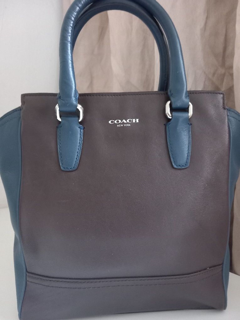 Coach New York skorzana średnia torebka