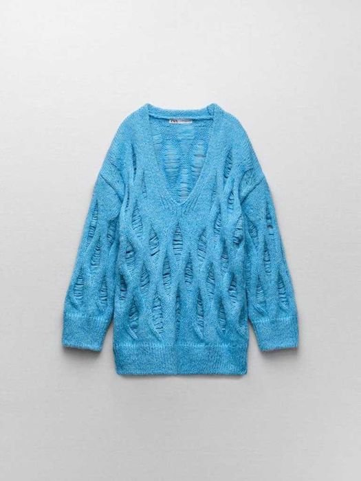 Свитер джемпер светр світер Зара с шерстью