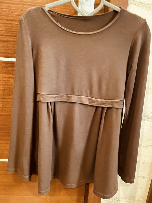 Bluzka ciążowa, modny brąz, Branco