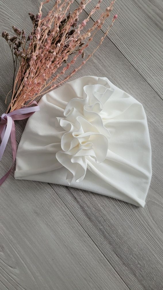 Czapka turbam ecru 38-40