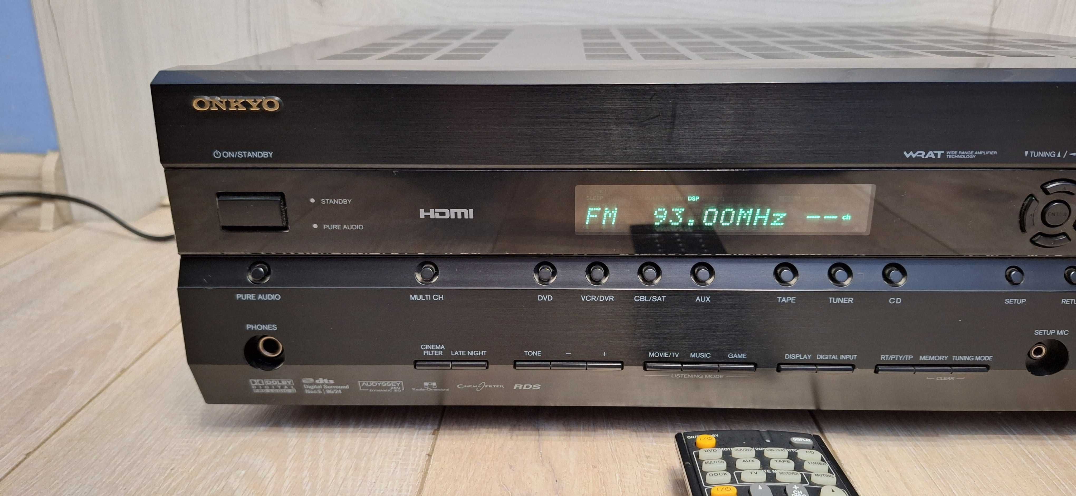 Wzmacniacz ONKYO HT-R518 ! Sprawny + ORYG. PILOT! Okazja
