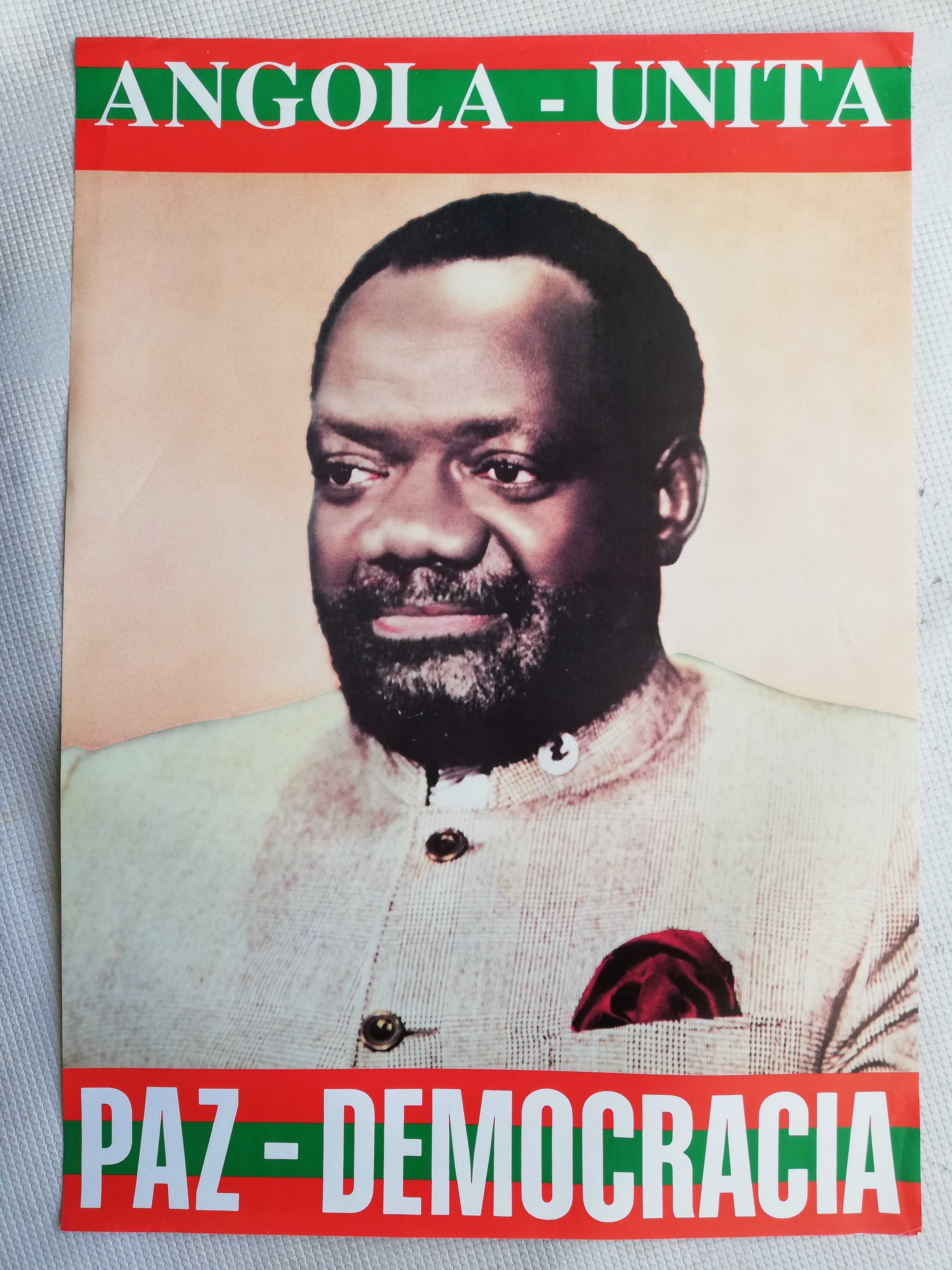 Cartaz político / propaganda UNITA Jonas Savimbi