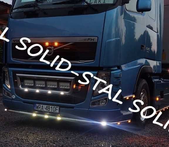 Orurowanie POD ZDERZAK z oświetleniem led Renault Gama T POLEROWANE