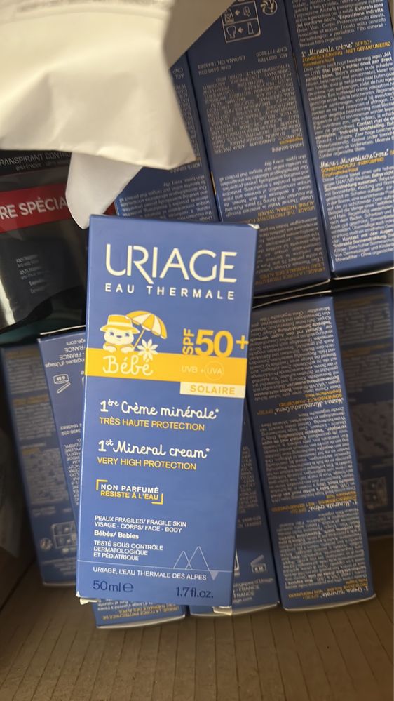 Дитячий крем від сонця Uriage Baby 1st Mineral Cream SPF50+ 50ml
