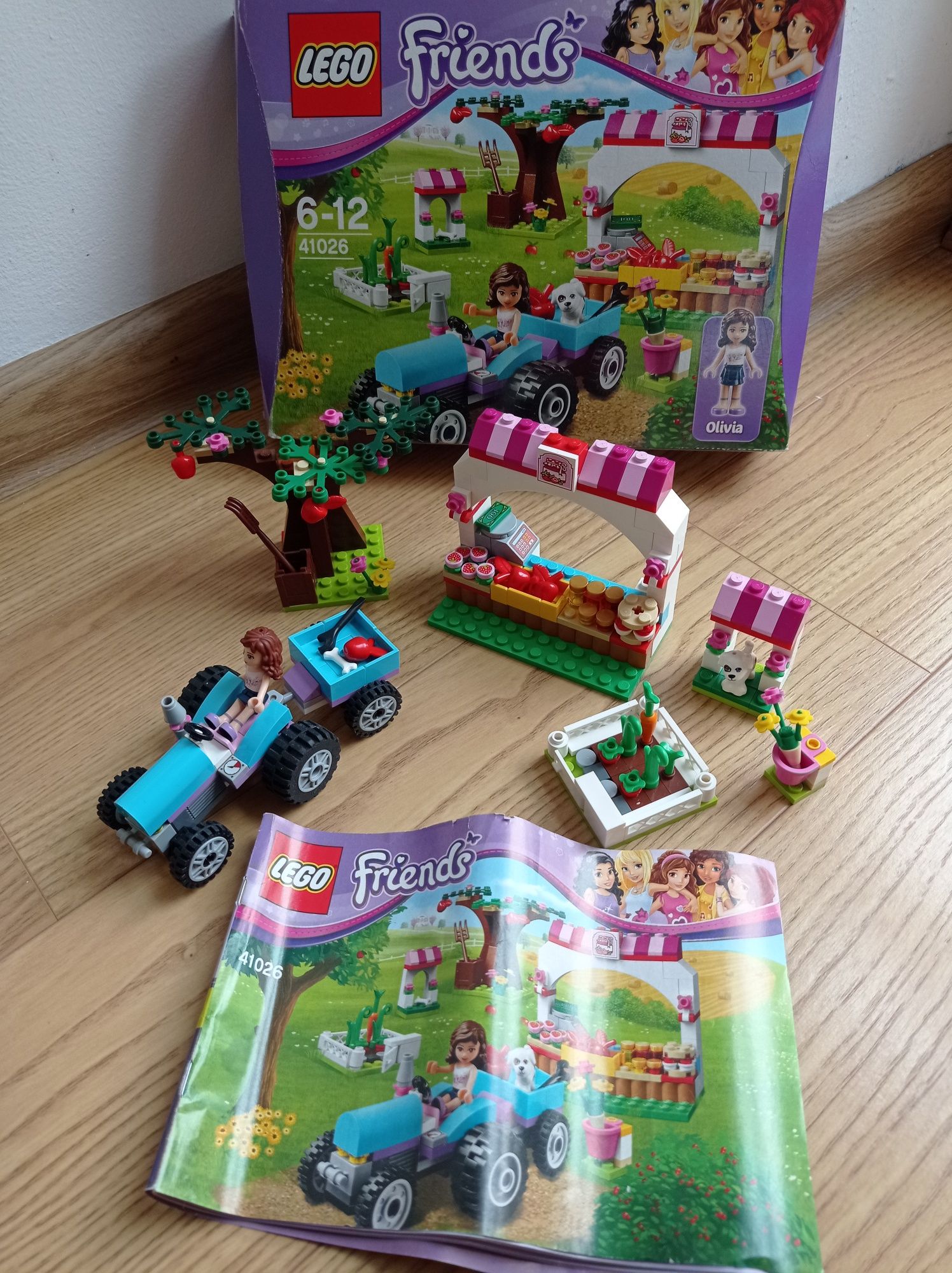 Klocki LEGO friends farma owocowe zbiory Olivii traktor stragan 41026