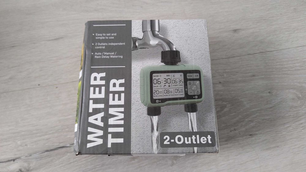 Таймер поливу HCT-326  двоканальний автоматичний водостійкий IPX5