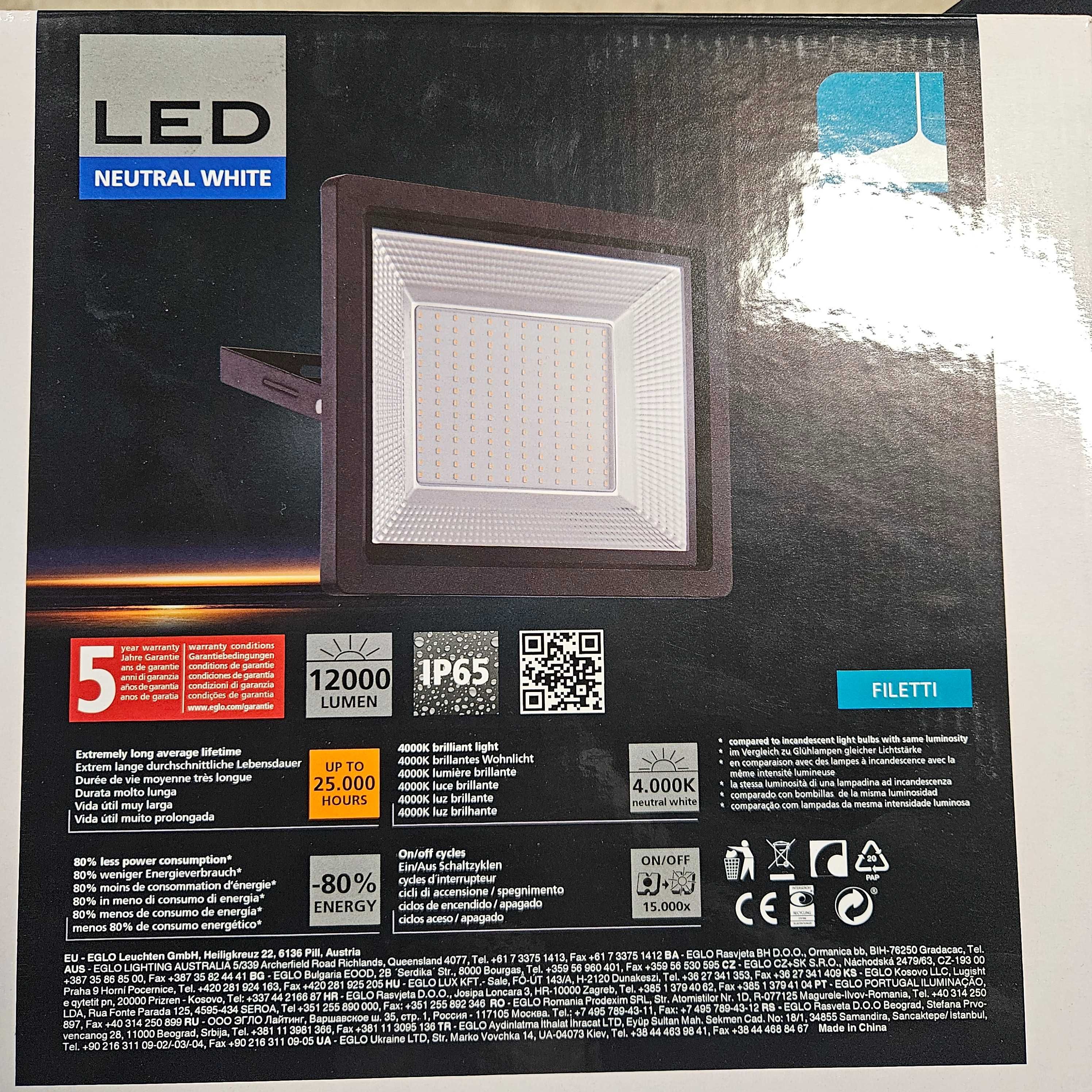 Halogen LED zewnętrzny IP65/ 95W/ 4000 K 8000Lm