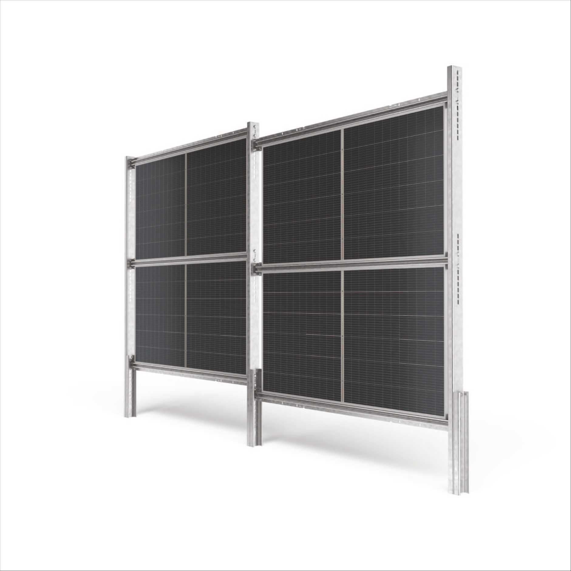 Ogrodzenie z paneli fotowoltaicznych bifacial 9,6kW (ok. 50 metrów)