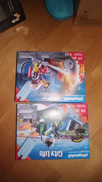 Playmobil City Action 70291 Strażak w akcji 70292 wyścigi gokartowe