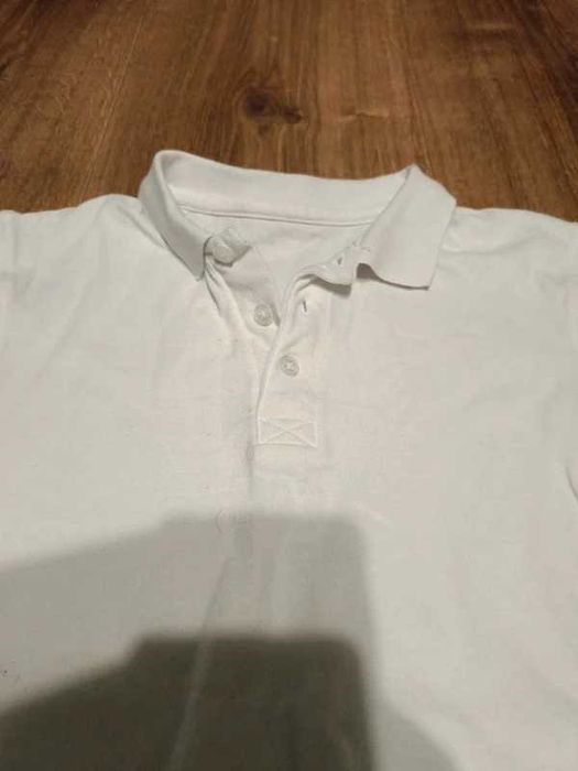 Koszulka polo biała dla chłopca