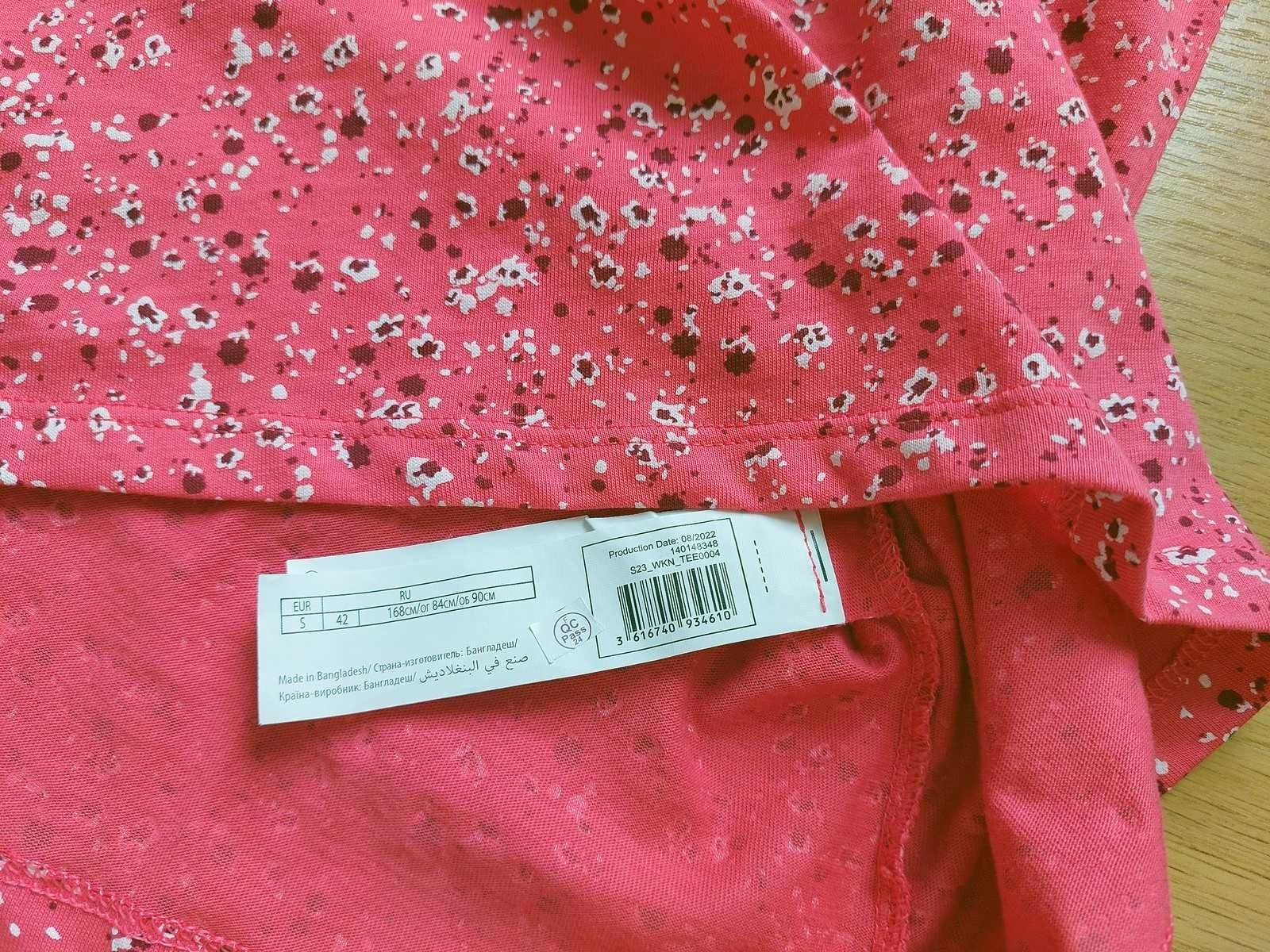 Bluzka czerwona T-shirt S 36 Inextenso bawełna Nowa z metką