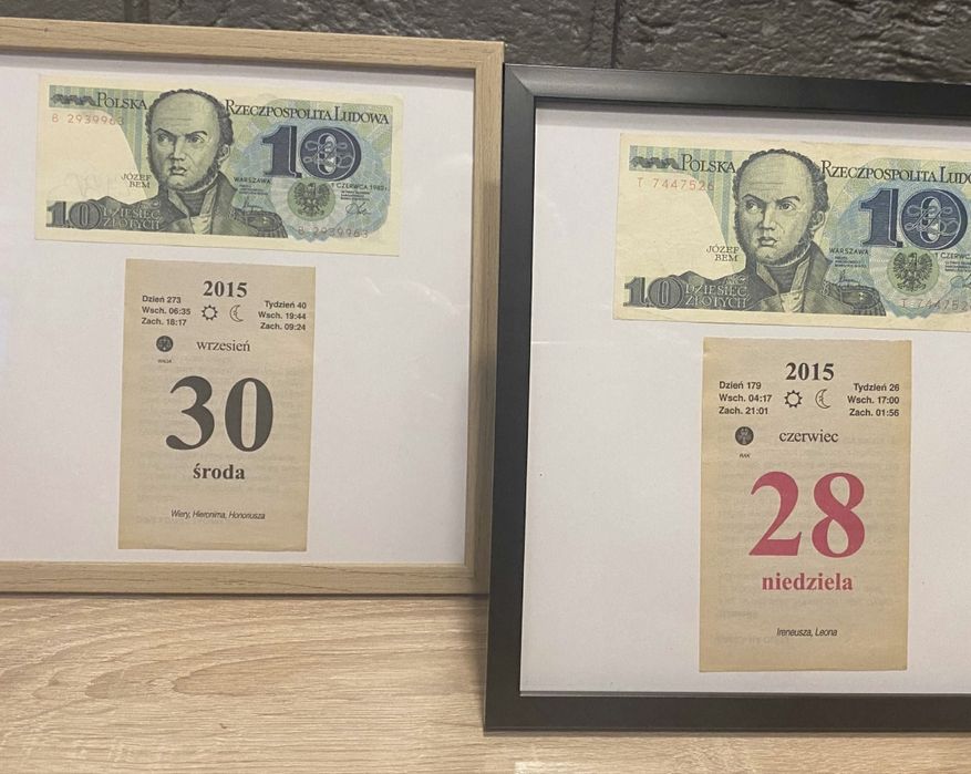 Kartki z kalendarza daty slub urodziny itpodobne