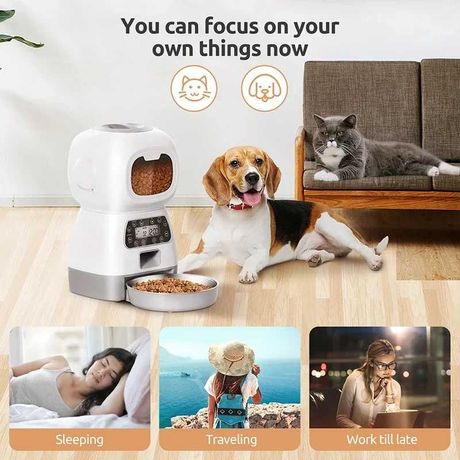 Автоматична годівниця для улюбленців собак котів кормушка