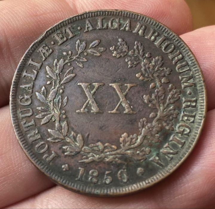 Moeda XX Reis D MARIA II - 1850