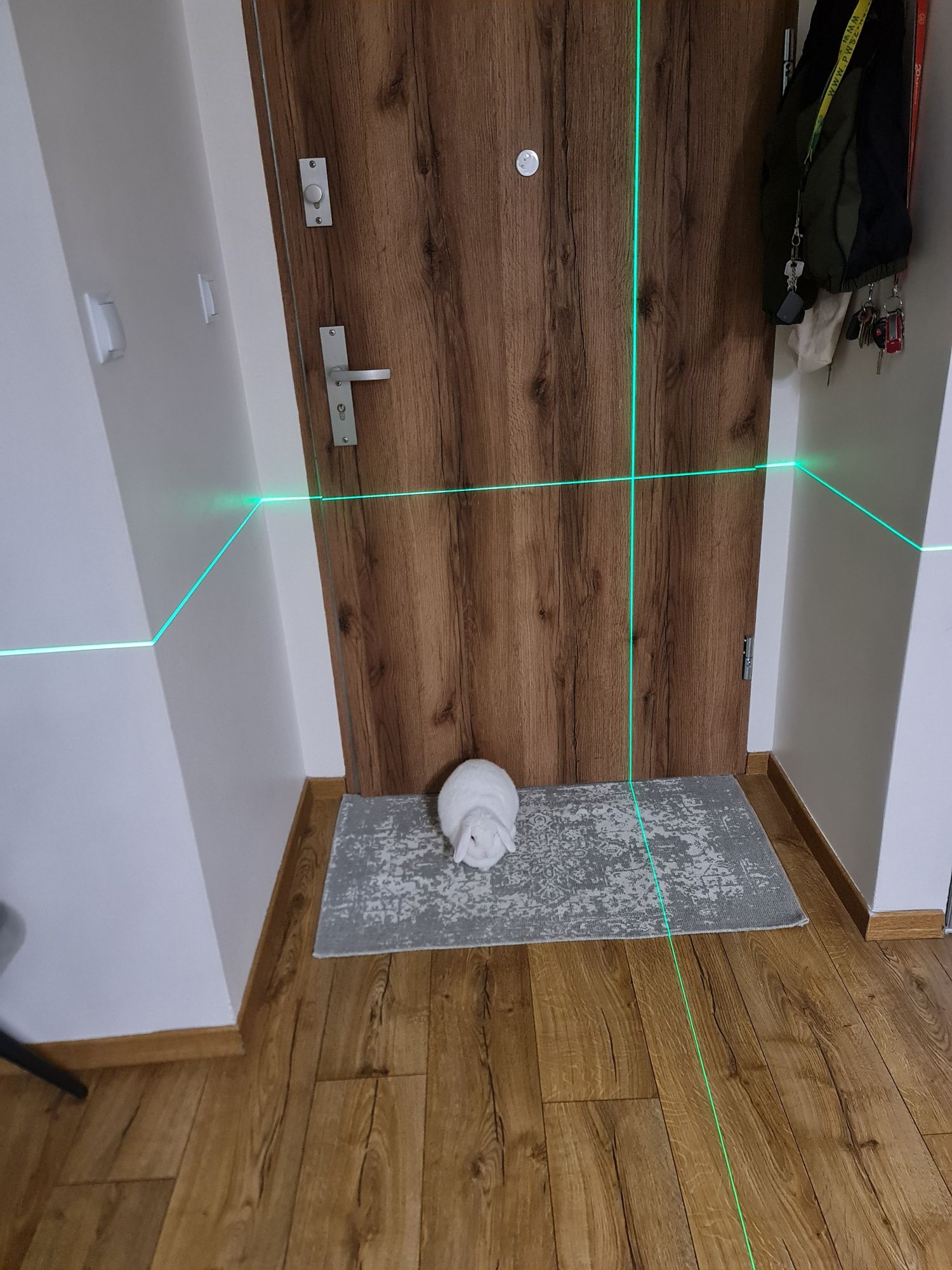 Laser krzyżowy HILDA KTLS217 nowy kompletny zestaw uchwyt magnetyczny