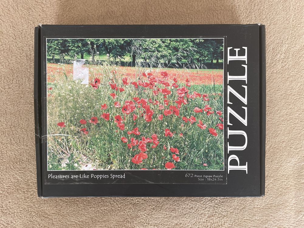 Puzzle Poppies, Maki, kwiaty, 672 (większe niż 500, mniejsze niż 1000)