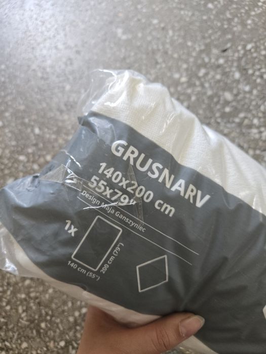 Grusnarv wodoodporny pokrowiec na materac ikea 140x200
