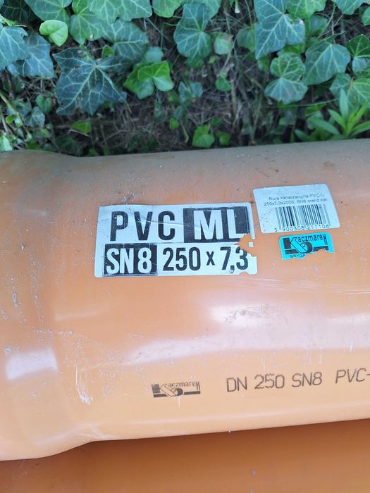 rura pcv fi 250 kanalizacyjna pomarańczowa, gruba ścianka