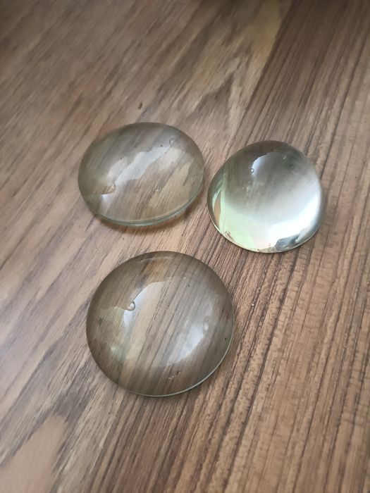 3szt soczewek optycznych szklanych