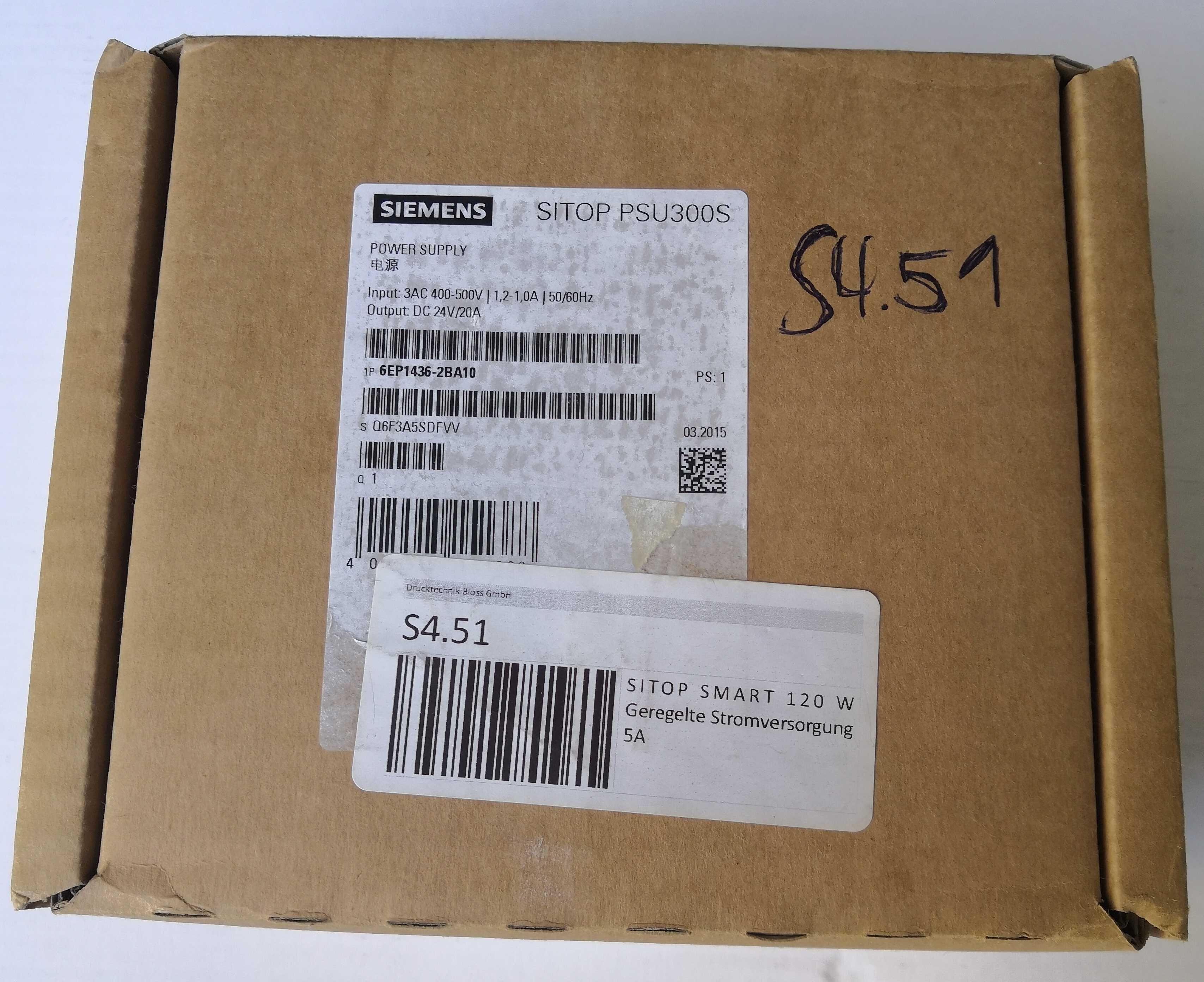 Fonte de alimentação SITOP PSU300S/3AC/DC24V/20A  Ref. 6EP1436-2BA10