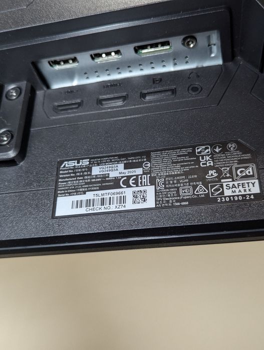 Ігровий монітор ASUS TUF VG249Q3A | 180Гц IPS 1ms sRGB 99%