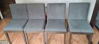 Krzesła 4 szt-tapicerowane szare