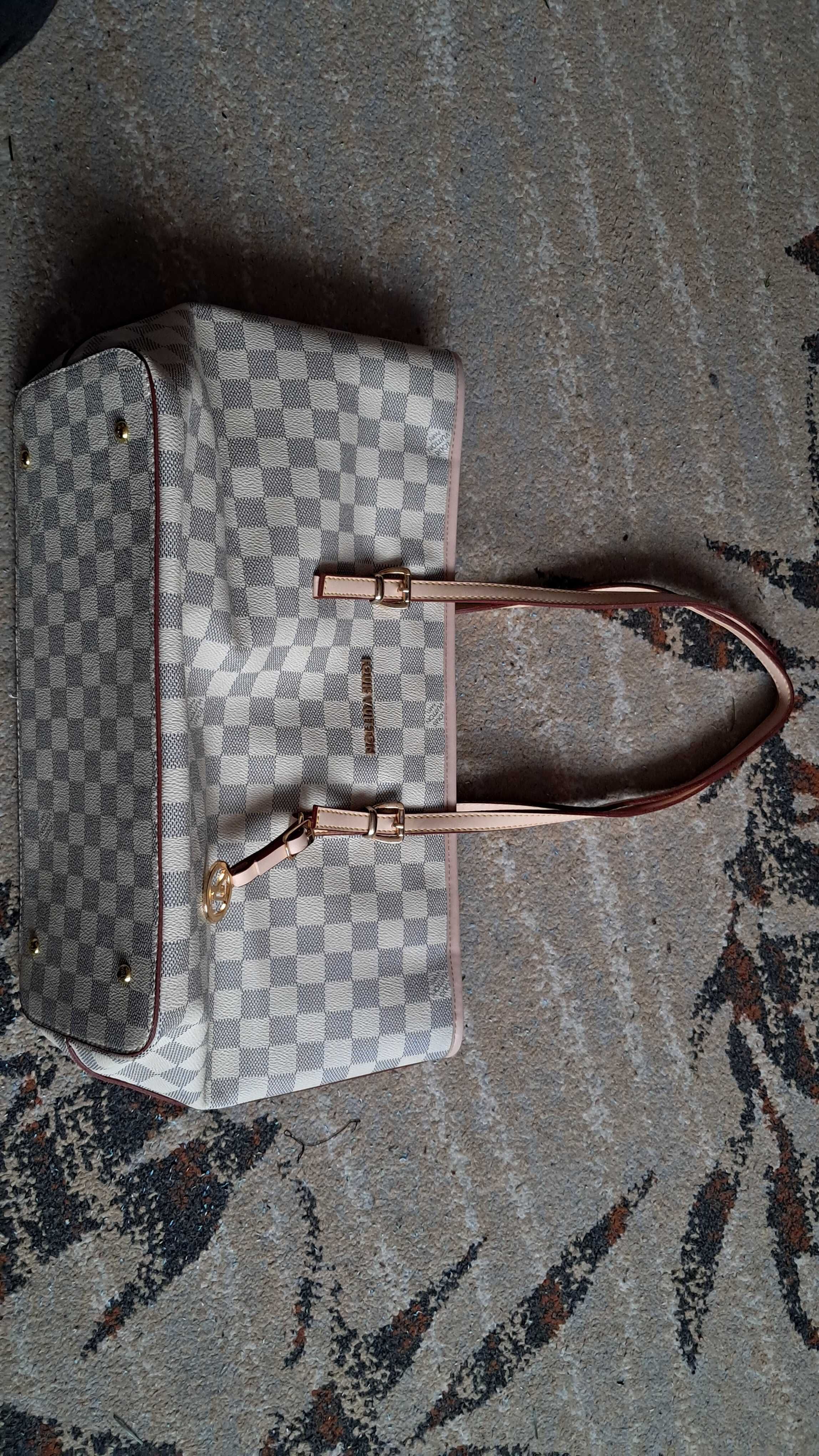 Duża stylowa torba kuferek na ramię w stylu Louis Vuitton Paris