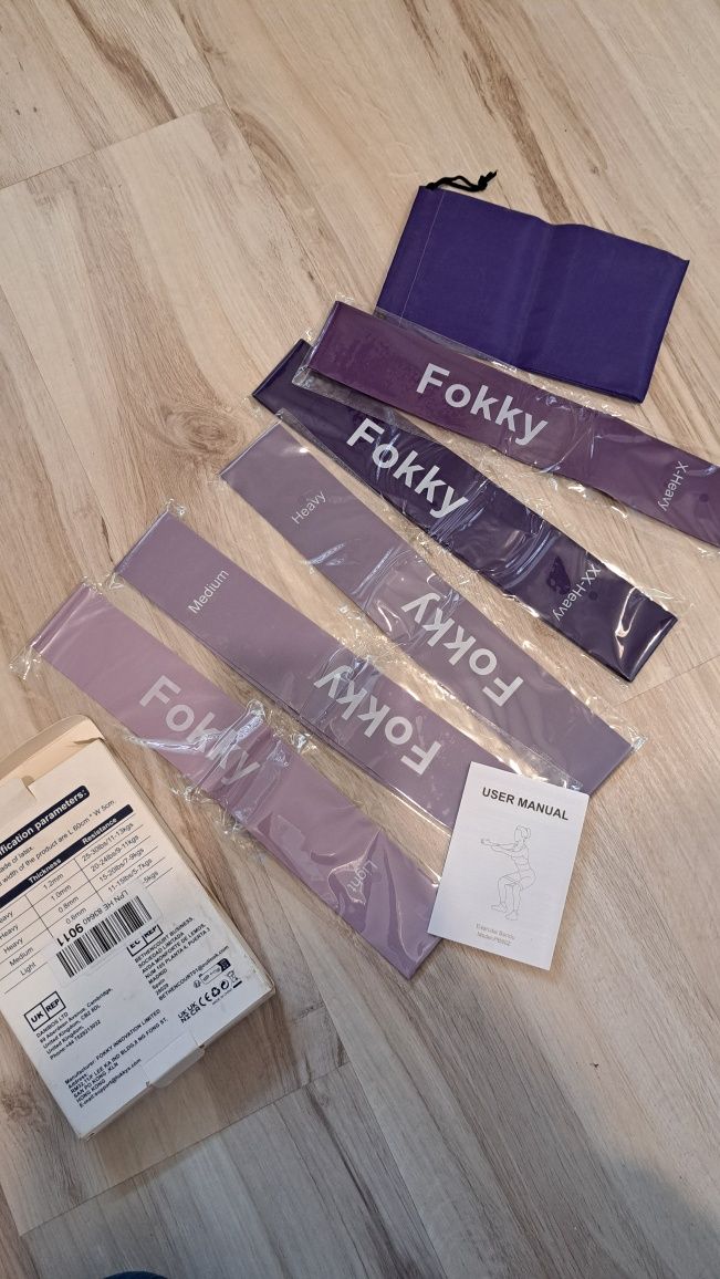 Taśmy oporowe gumy do ćwiczeń Fokky