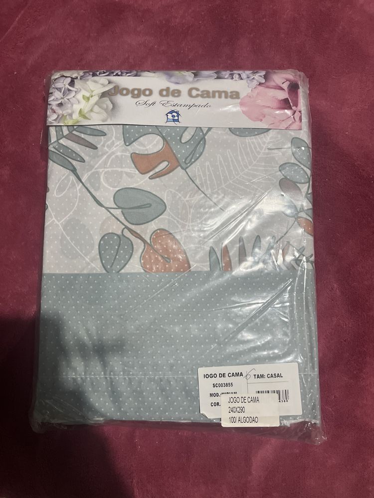 Jogo de cama casal novo