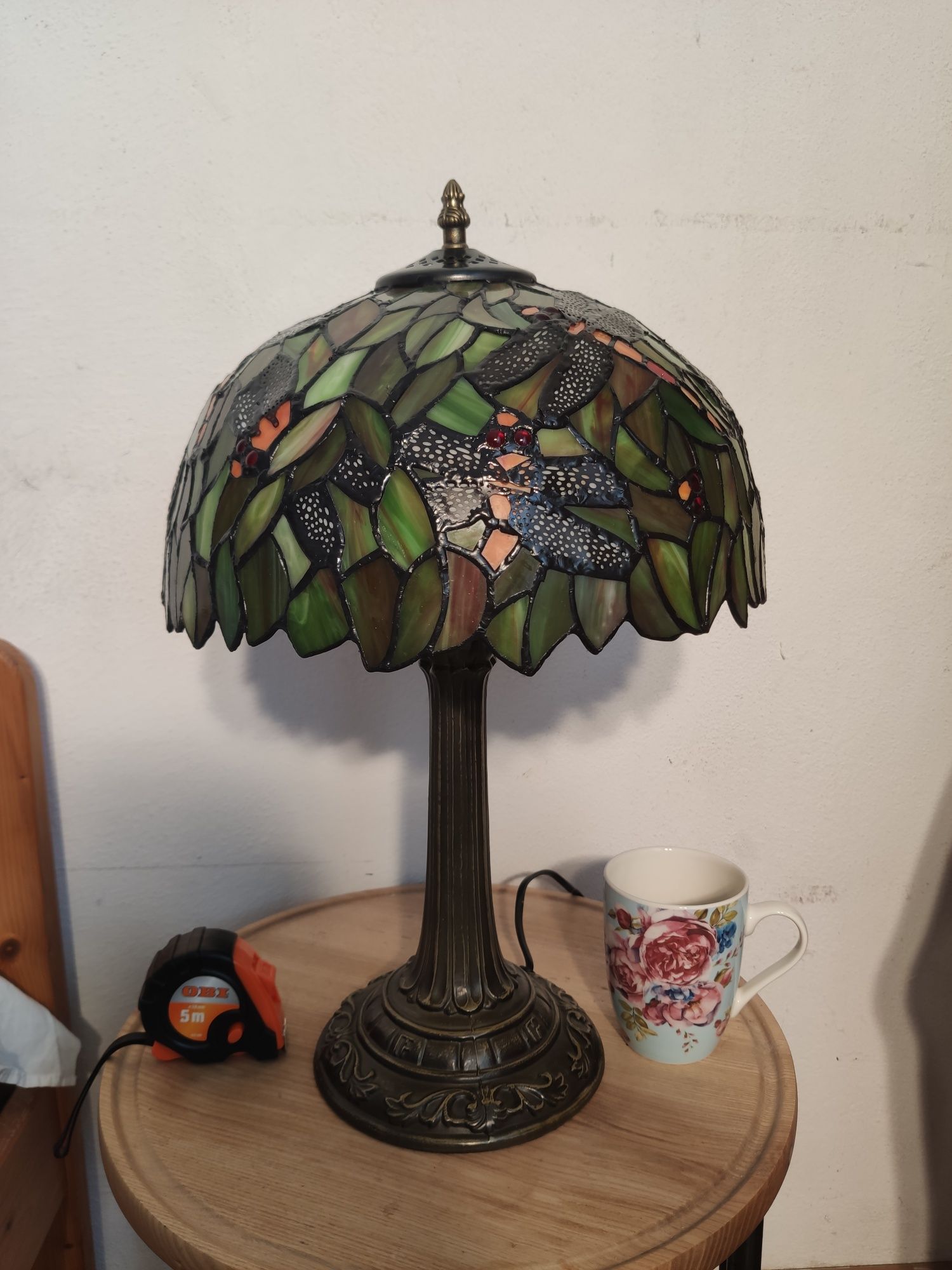Duża lampa witrażowa w stylu Tiffany 48cm