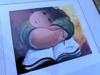 Quadro de Albino Moura. Prova de artista.