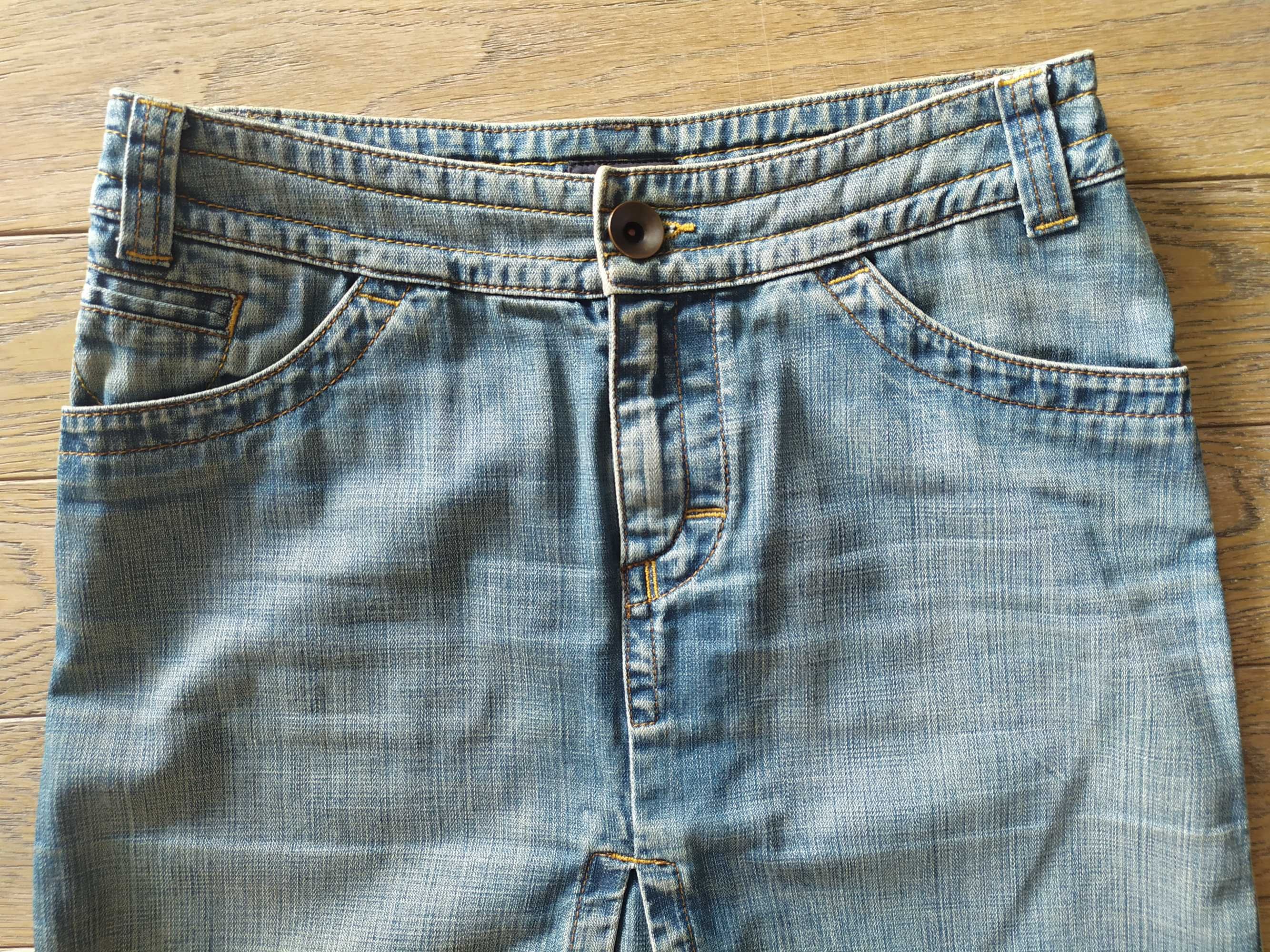 dżinsowa spódnica z jeansu piękna niebieska krótka S Mexx