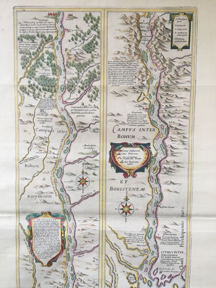 Антикварна карта Дніпра 1643