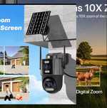 4G AOV 8 mp автономная камера с солнечной панелью 10000 mAh zoom 10x