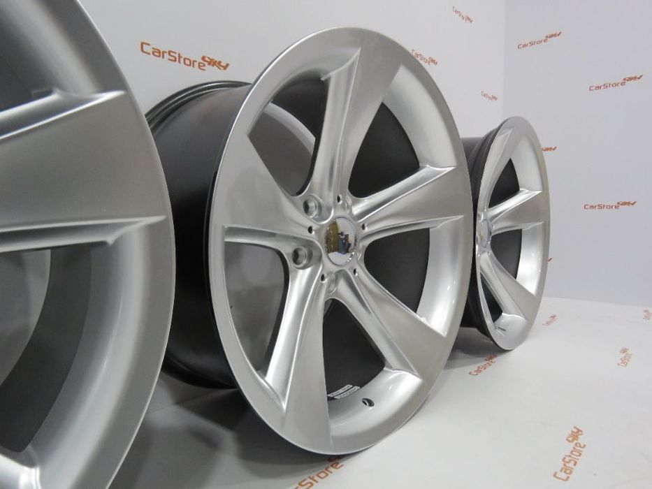 Jantes look Bmw Style 128   19'' 9 et 24 + 10 et 14 5x120 Hypersilver